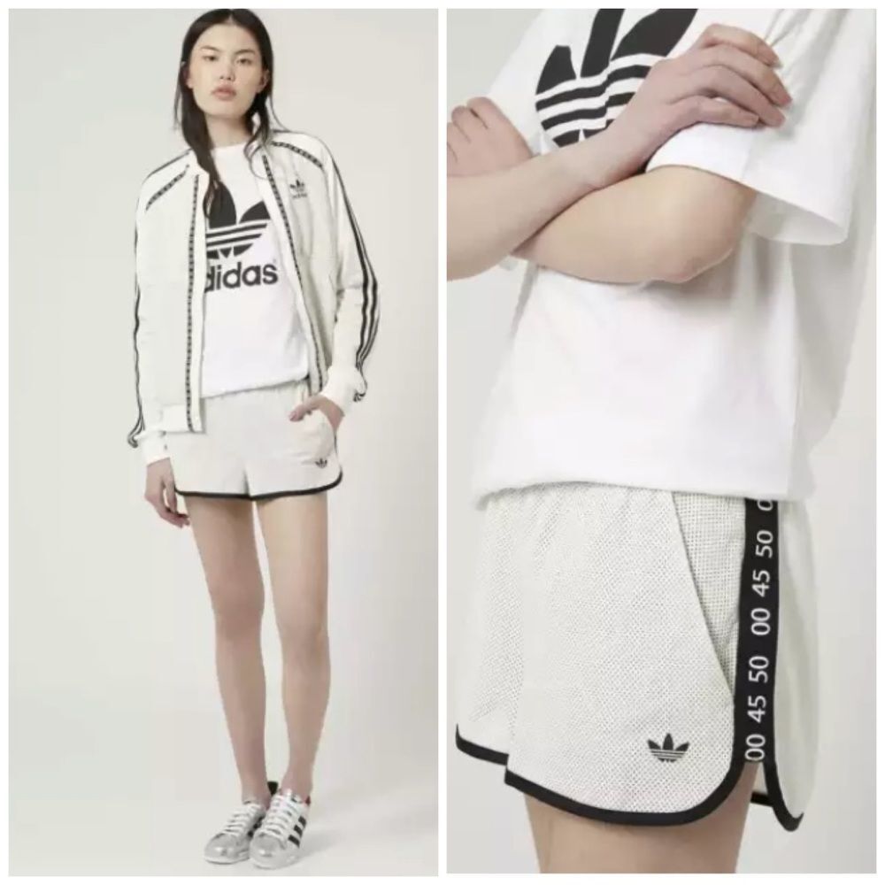 ADIDAS x TOPSHOP “Perforated” Leather Track Shorts